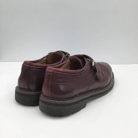 Vintage Men's 11 Toulon Amazonas Burgundy Shoes Monk Strap Leather Punk Gothic - Picture 8 of 13